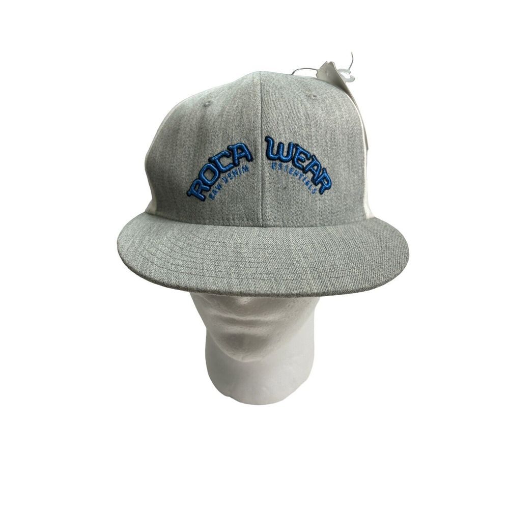 Rocawear Hat Fitted Mens Size S-M Baseball‎ Cap Gray Blue VTG